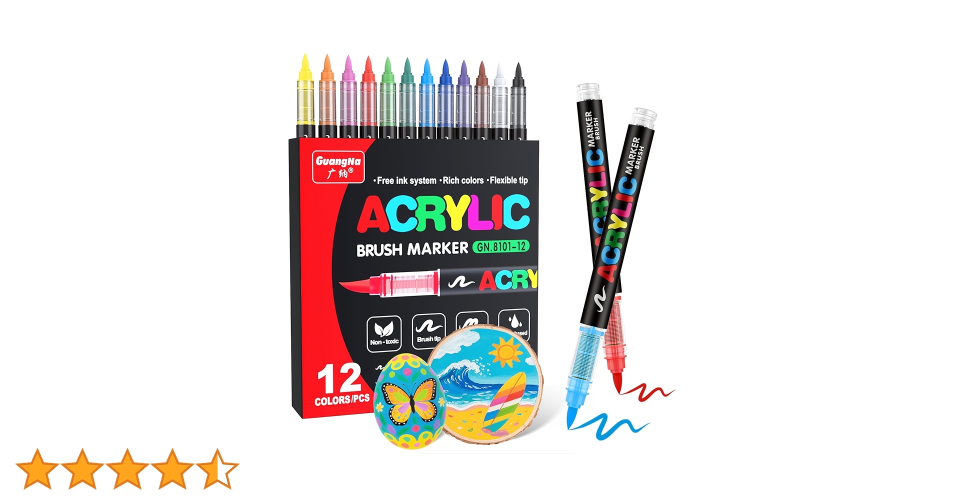 Amazon.co.jp: Guangna 12色 Direct 液体ソフトヘッド アクリル